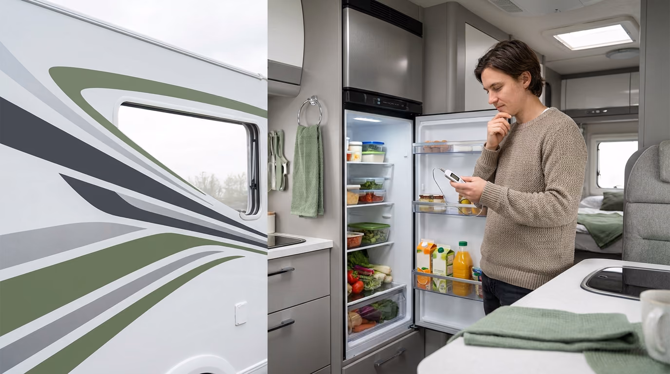 The fridge cools on shore power but not on propane, or fails to cool on either.